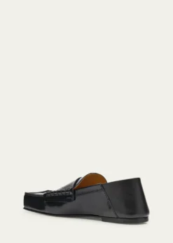 JacquemusLeather Square-Toe Penny Loafers