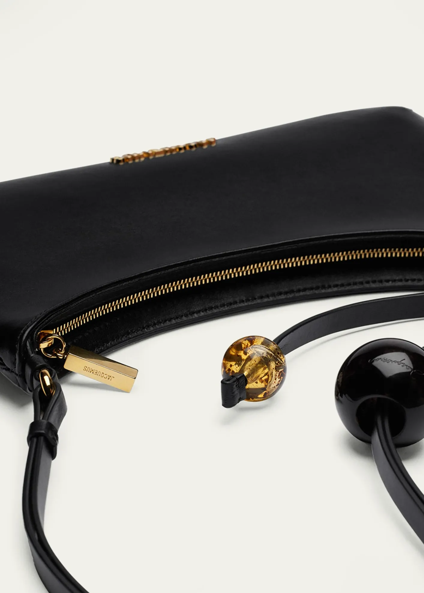 JacquemusLe Bisou Perle Leather Shoulder Bag