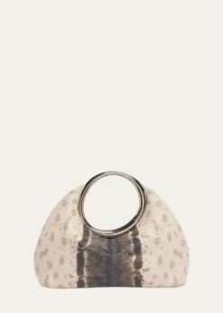 JacquemusLe Petit Calino Python-Embossed Top-Handle Bag