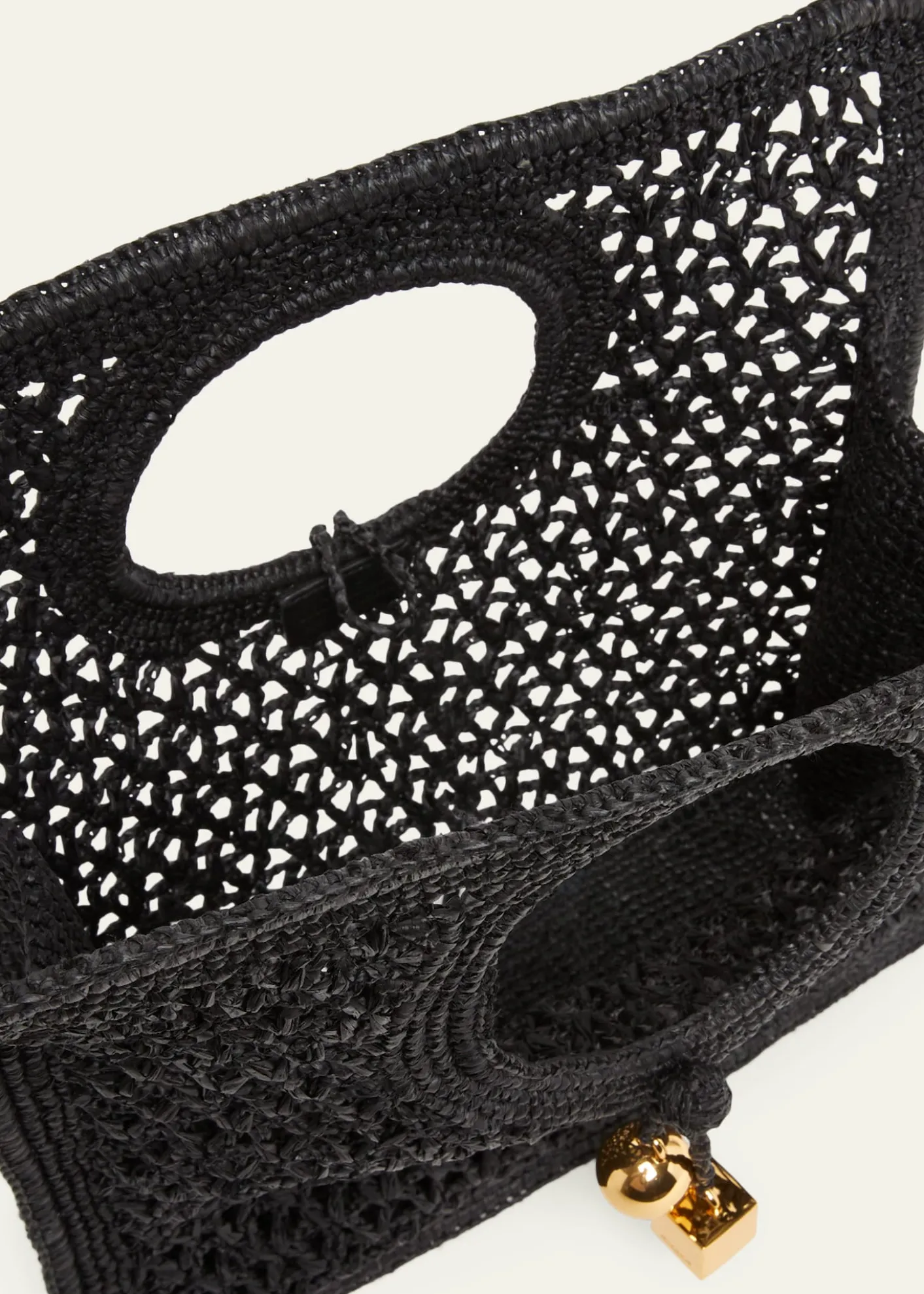 JacquemusLe Petit Carre Raffia Top-Handle Bag