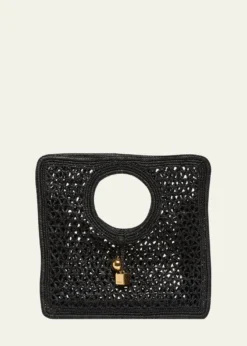 JacquemusLe Petit Carre Raffia Top-Handle Bag