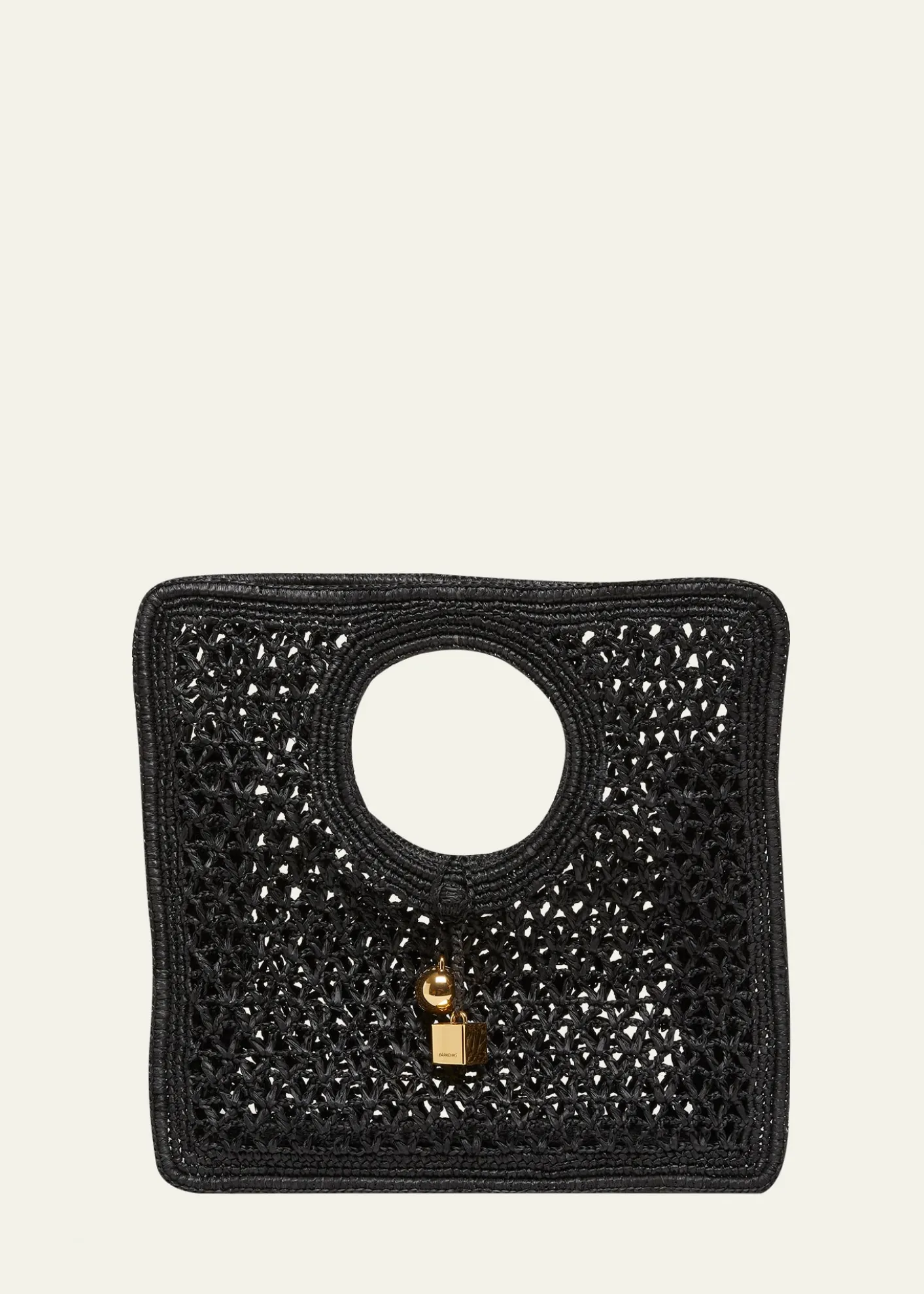 JacquemusLe Petit Carre Raffia Top-Handle Bag
