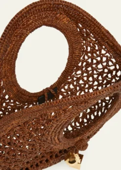 JacquemusLe Petite Crochet Raffia Top-Handle Bag