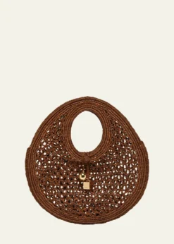 JacquemusLe Petite Crochet Raffia Top-Handle Bag