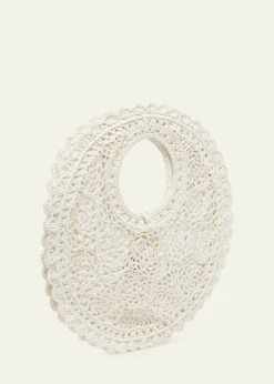 JacquemusLe Petite Crochet Raffia Lace Top-Handle Bag