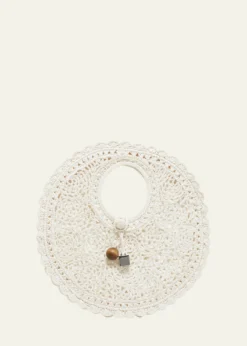 JacquemusLe Petite Crochet Raffia Lace Top-Handle Bag
