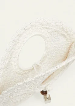 JacquemusLe Petite Crochet Raffia Lace Top-Handle Bag