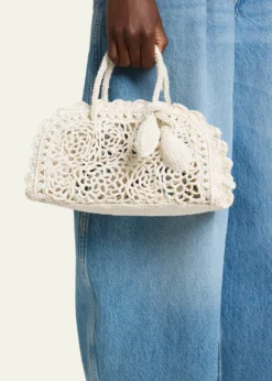 JacquemusLe Petit Turismo Crochet Top-Handle Bag