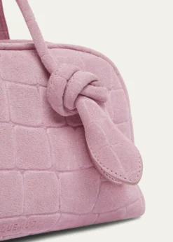 JacquemusLe Petit Turismo Croc-Embossed Suede Bowling Bag