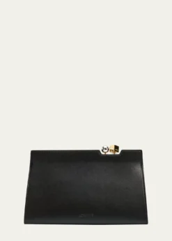 JacquemusLe Salon Rond Carre Leather Clutch Bag