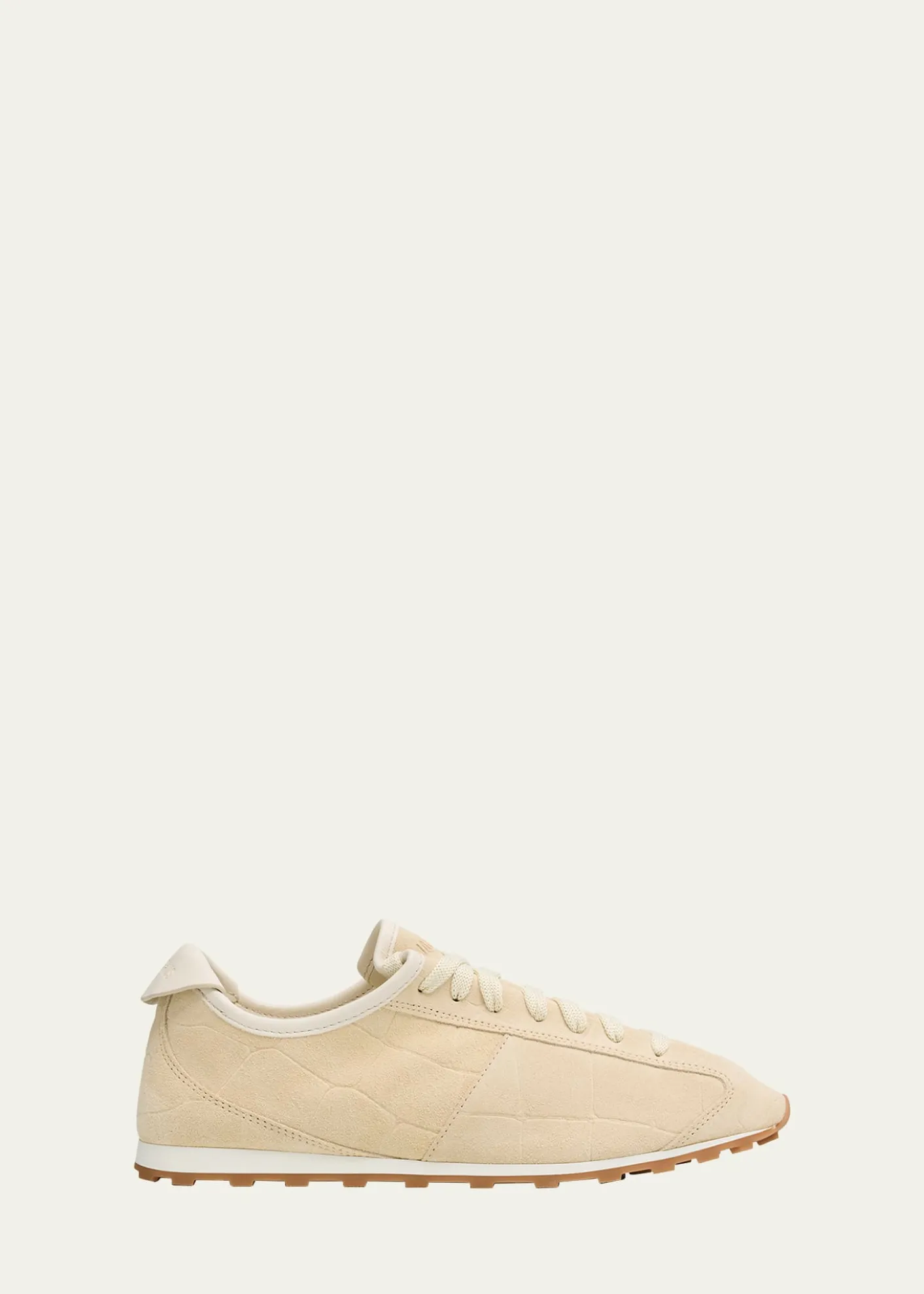 JacquemusLes Tennis Croc-Embossed Suede Sneakers