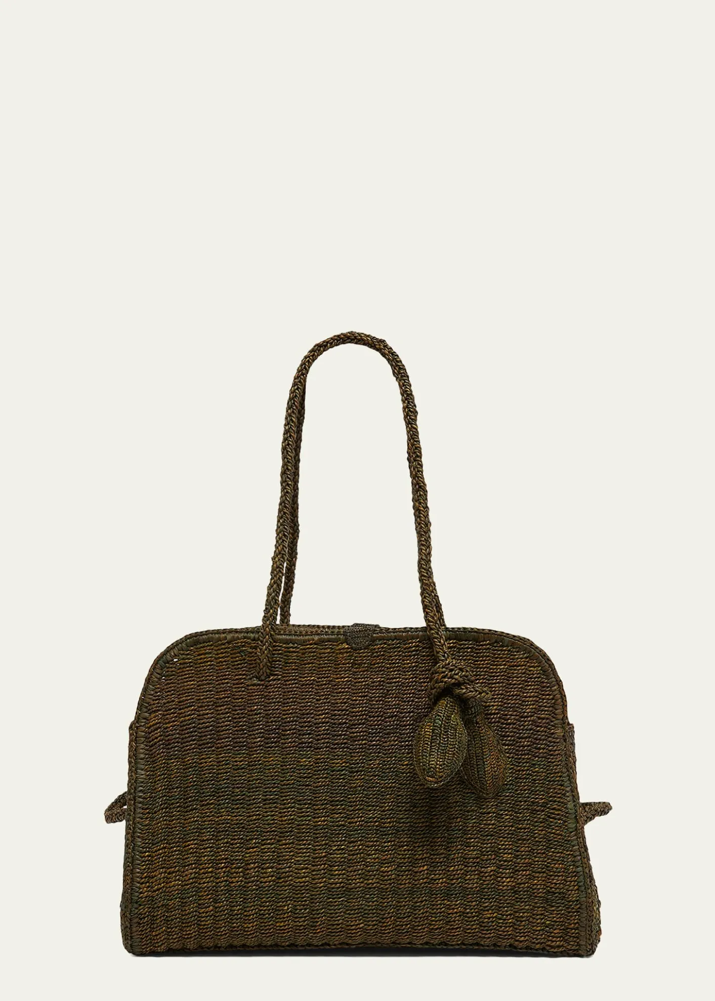 JacquemusLe Turismo Raffia Top-Handle Bowler Bag