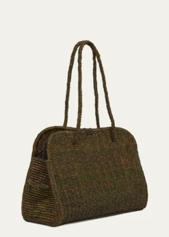 JacquemusLe Turismo Raffia Top-Handle Bowler Bag