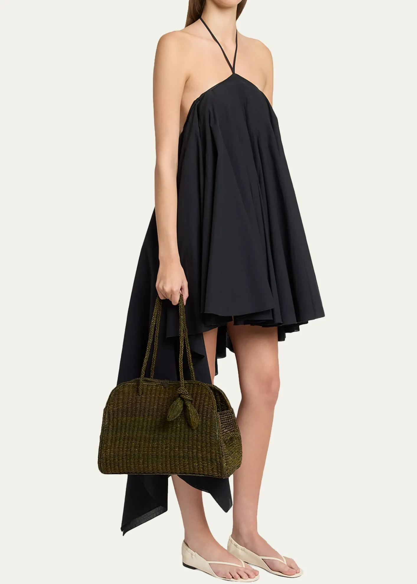 JacquemusLe Turismo Raffia Top-Handle Bowler Bag