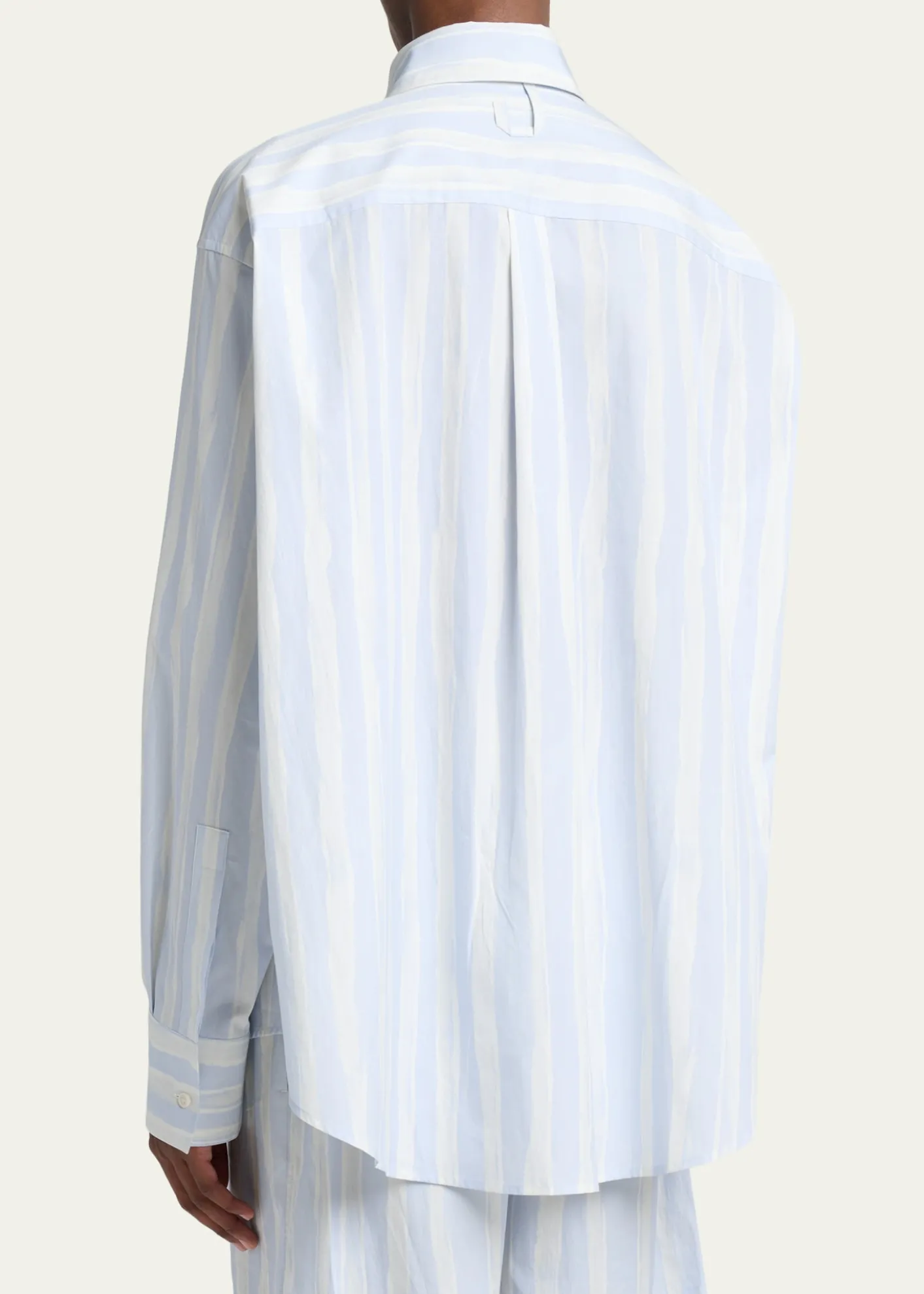 JacquemusMen's Candy Stripe Relaxed Cotton Button-Down Shirt