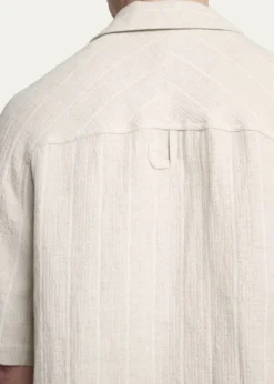 JacquemusMen's Cotton and Linen Fonccio Camp Shirt