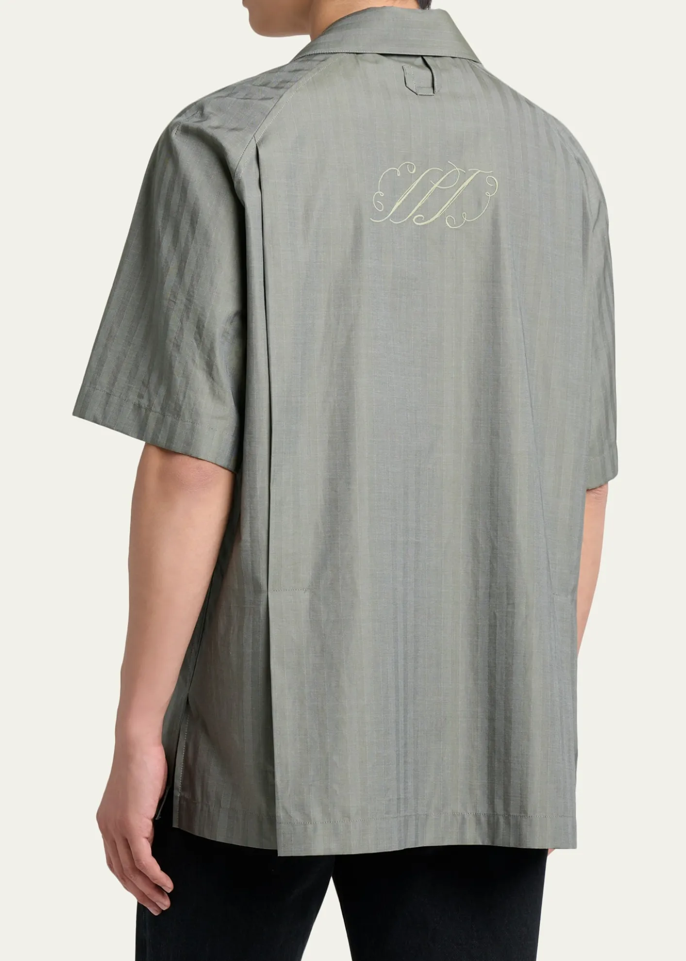 JacquemusMen's Cotton Herringbone Short-Sleeve Shirt
