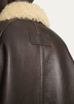 JacquemusMen's Leather and Shearling Bomber Jacket