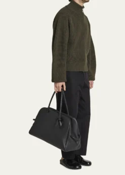 JacquemusMen's Le Grand Turismo Leather Bowling Bag