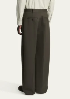 JacquemusMen's Le Pantalon Wide-Leg Pleated Pants