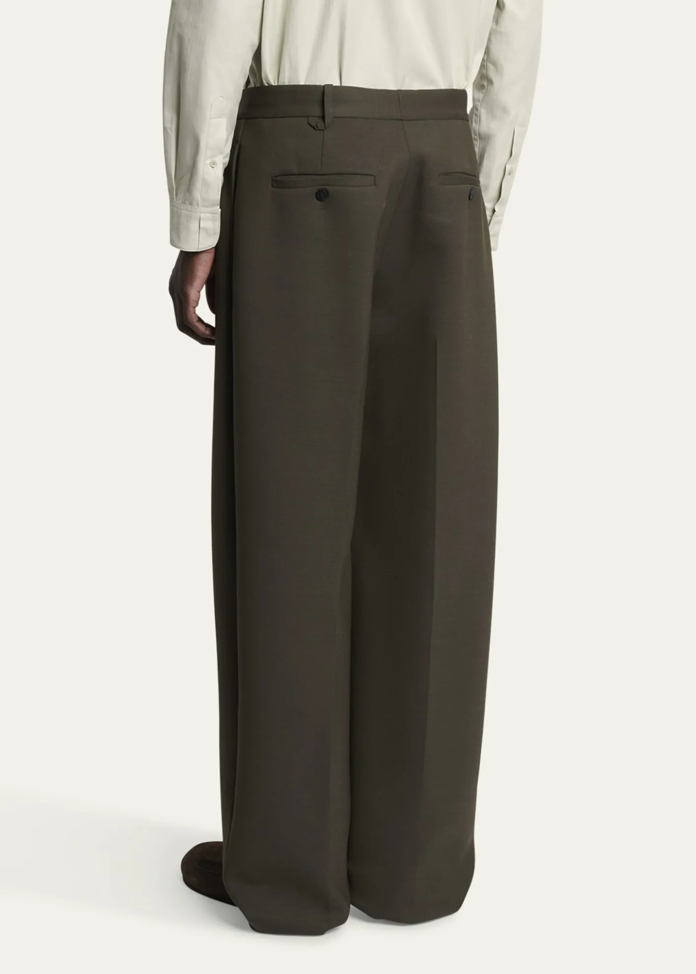 JacquemusMen's Le Pantalon Wide-Leg Pleated Pants