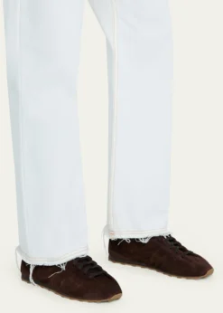 JacquemusMen's Les Tennis Croc-Embossed Suede Sneakers