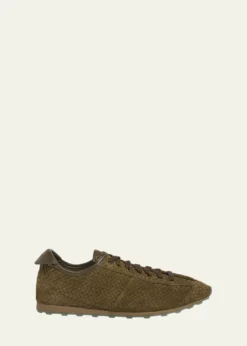 JacquemusMen's Les Tennis Embossed Suede Low-Top Sneakers