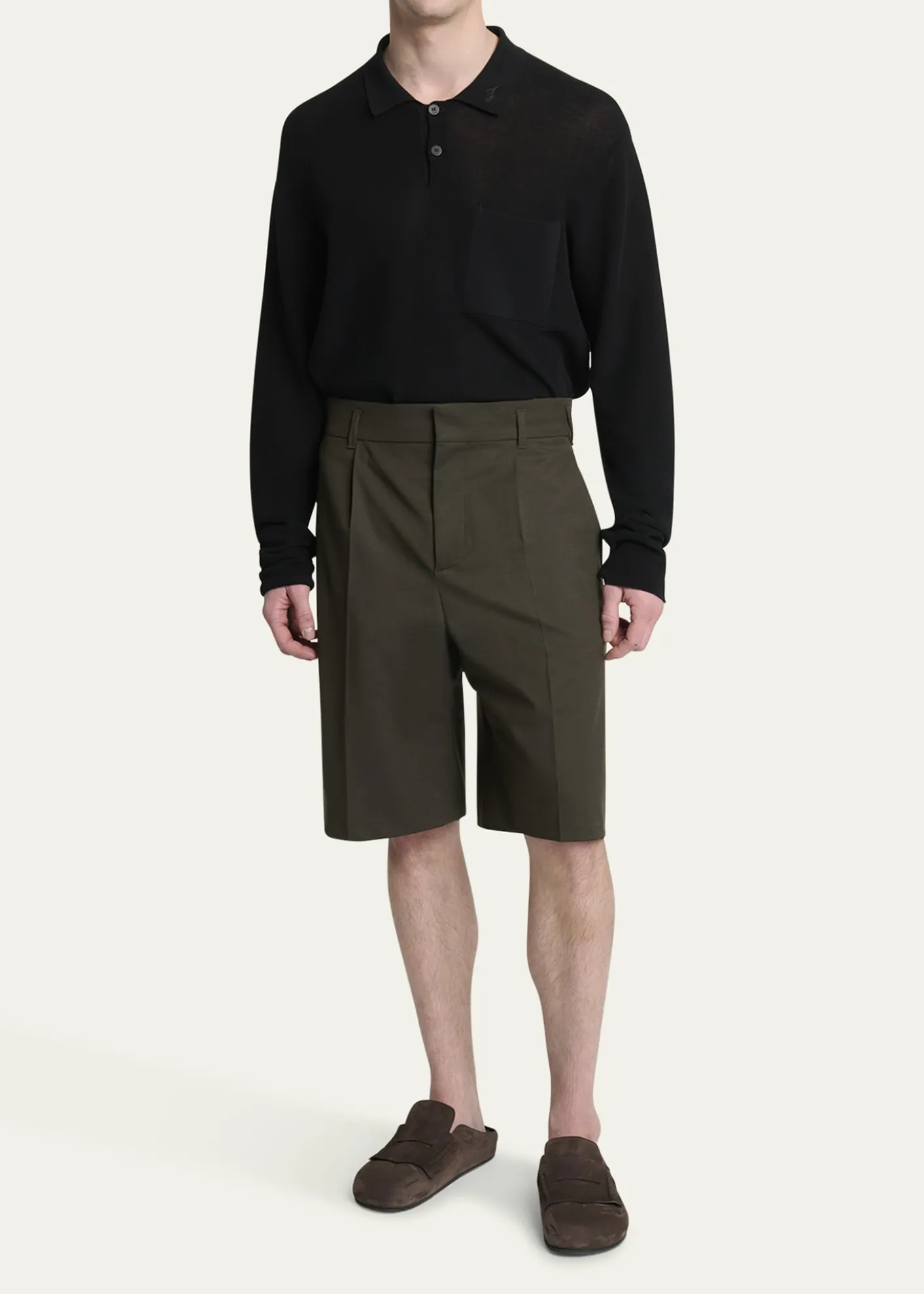 JacquemusMen's Relaxed Single-Pleated Shorts