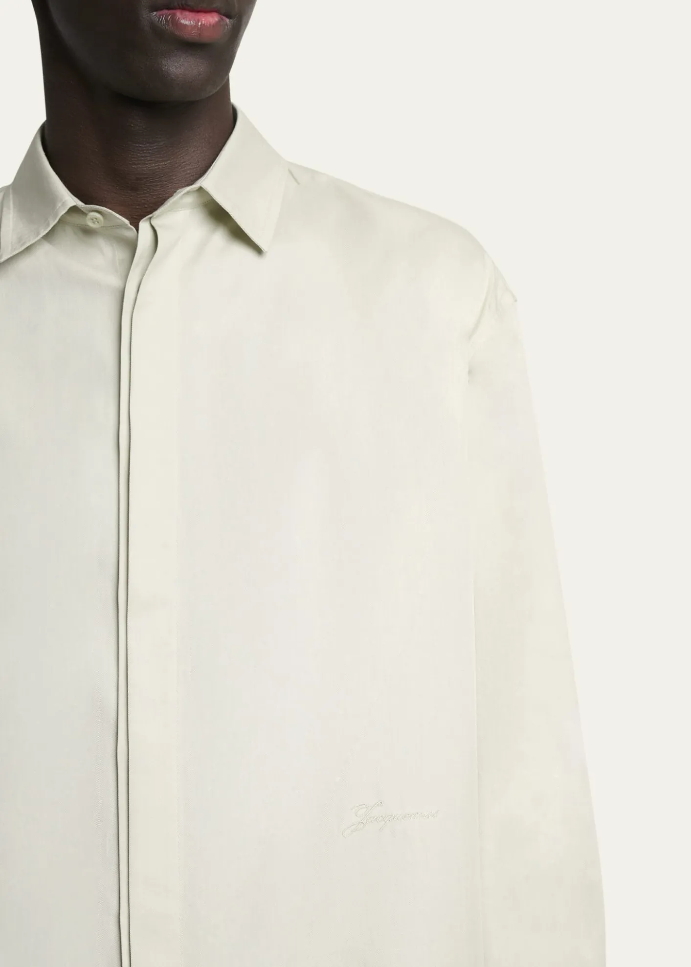 JacquemusMen's Simon Cotton Herringbone Sport Shirt