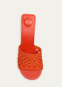 Jacquemus75mm Les Cubisto Open-Knit Mules
