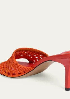 Jacquemus75mm Les Cubisto Open-Knit Mules