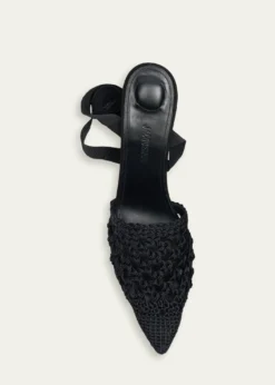 Jacquemus80mm Les Espadrilles Ankle-Tie Wedge Mules
