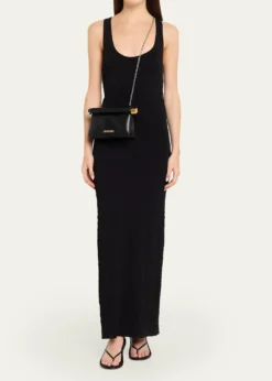 JacquemusRolled-Top Rond Carre Leather Clutch Bag