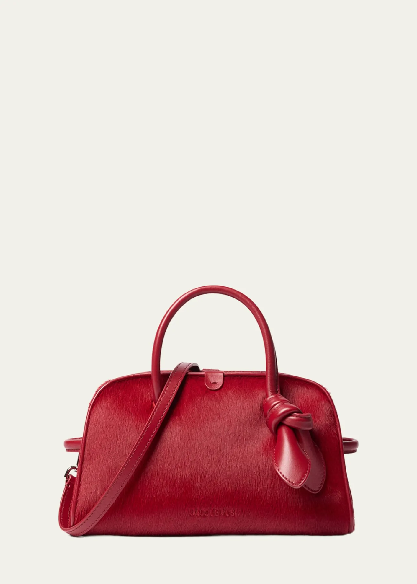 JacquemusSmall Turismo Bowling Bag in Pony Hair and Leather