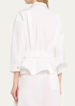 JacquemusThe Cabana Cotton Poplin Belted Shirt Jacket