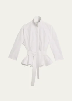 JacquemusThe Cabana Cotton Poplin Belted Shirt Jacket