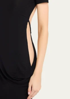 JacquemusThe Sole Draped Asymmetric Dress.