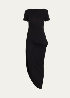 JacquemusThe Sole Draped Asymmetric Dress.