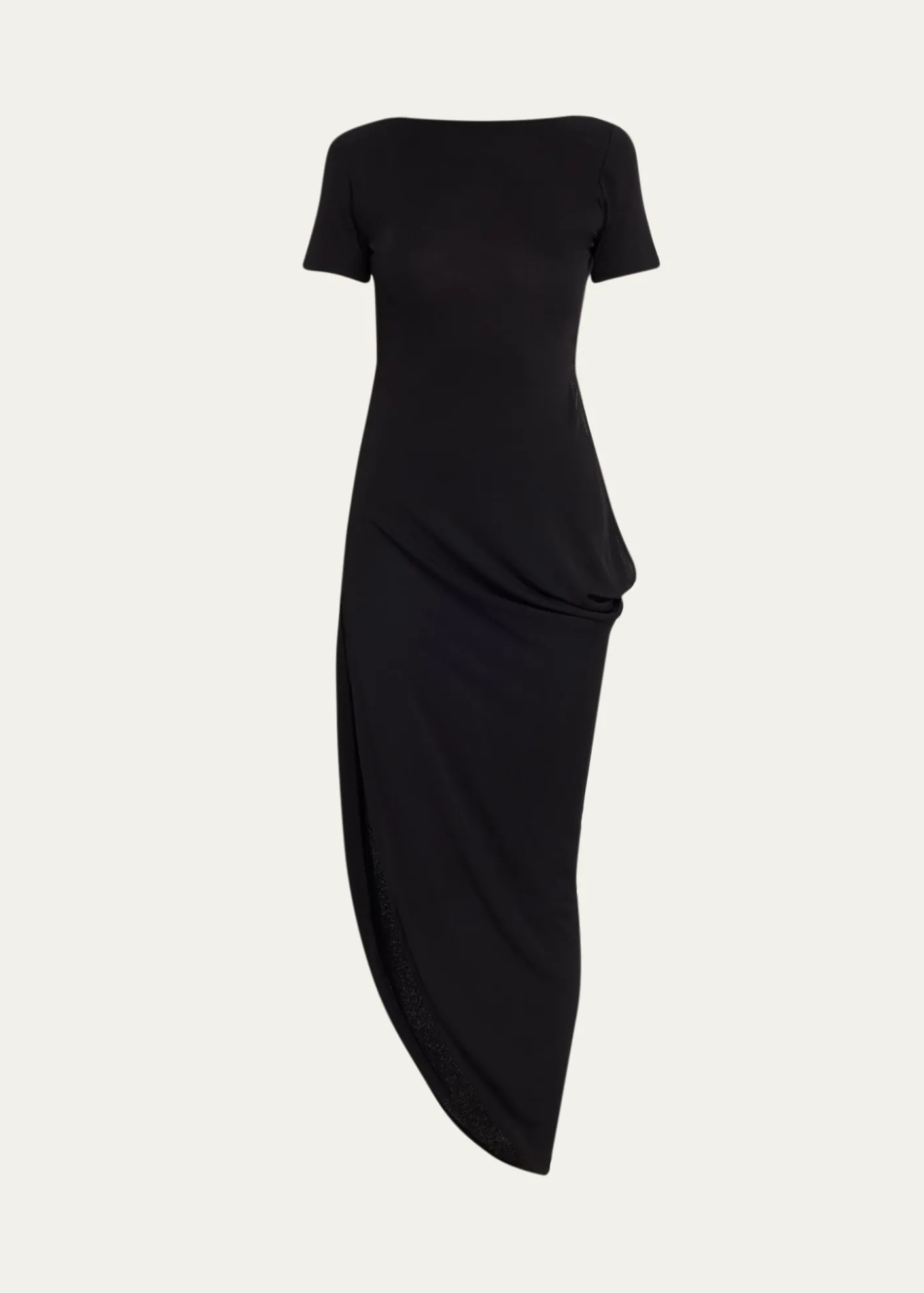 JacquemusThe Sole Draped Asymmetric Dress.