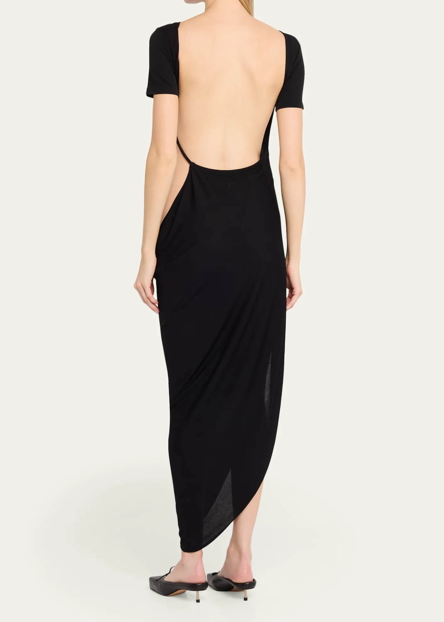 JacquemusThe Sole Draped Asymmetric Dress.