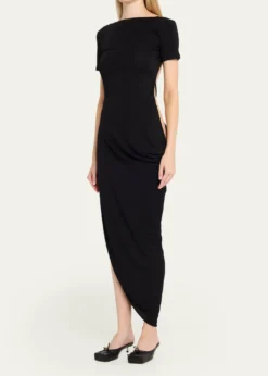 JacquemusThe Sole Draped Asymmetric Dress.