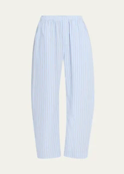 Jamie HallerThe Boxer Striped Barrel-Leg Ankle Pants