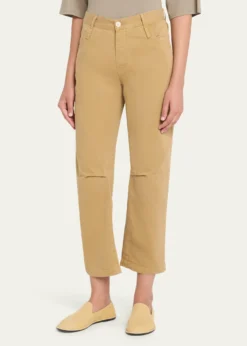 Jamie HallerThe Hammer Loop Barrel-Leg Crop Carpenter Pants