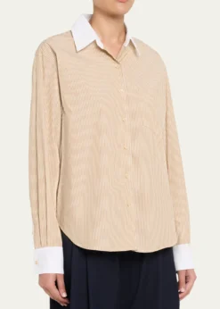 Jamie HallerThe Tipped Weekend Cotton Shirt