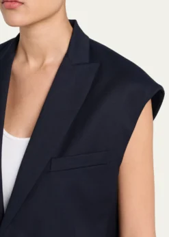 Jamie HallerThe Vested Sleeveless Single-Breasted Blazer