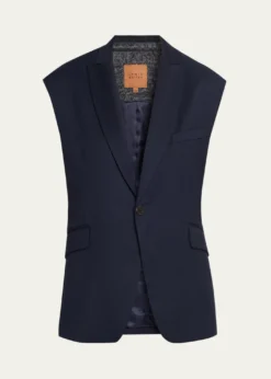 Jamie HallerThe Vested Sleeveless Single-Breasted Blazer