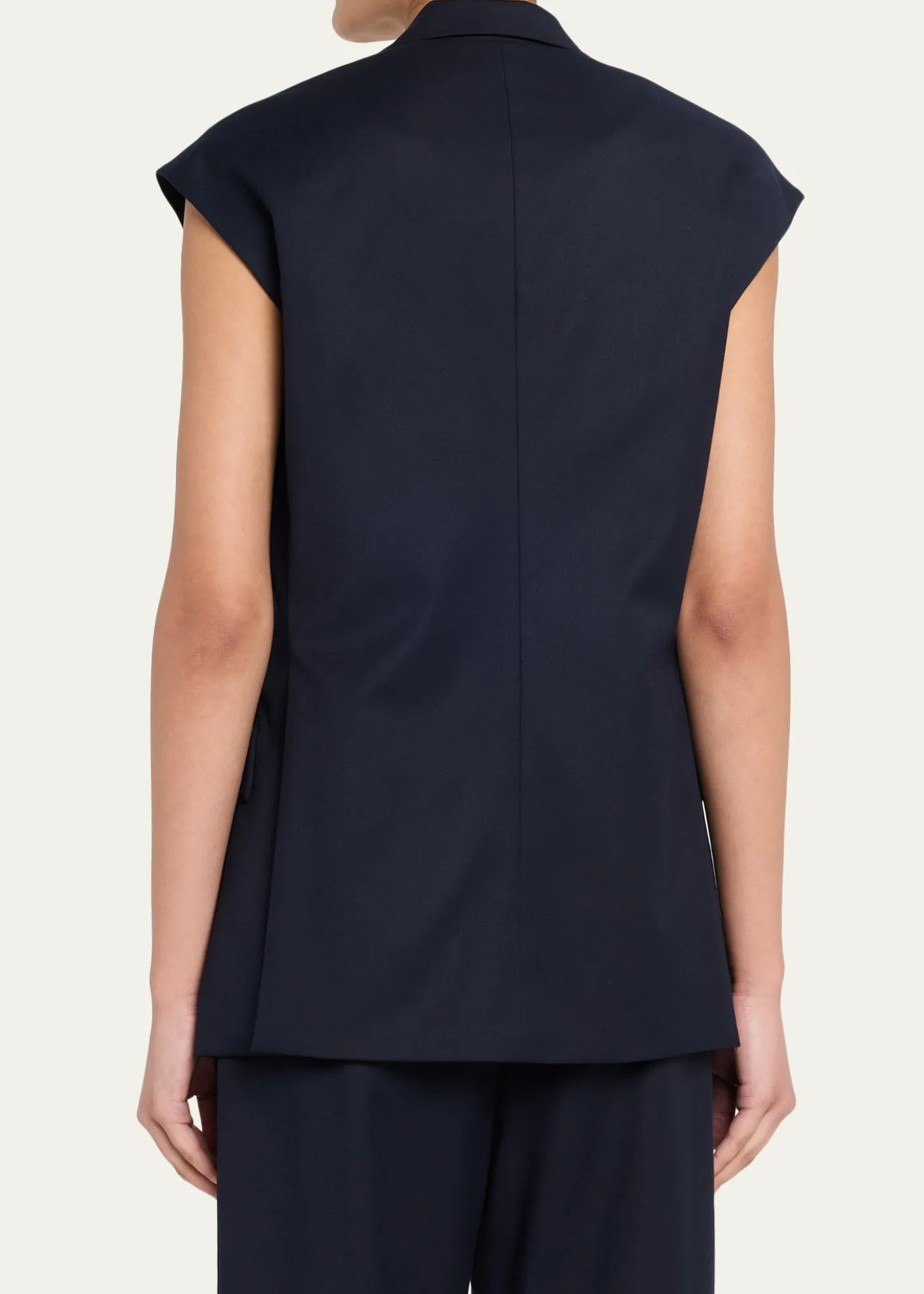 Jamie HallerThe Vested Sleeveless Single-Breasted Blazer