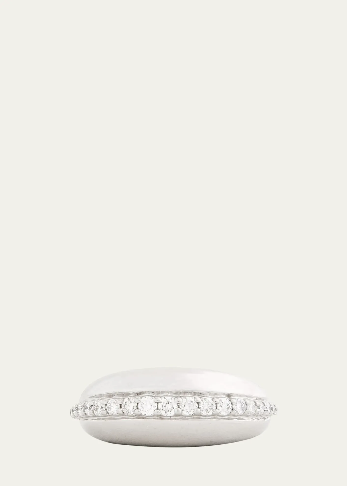 Jamie Wolf18K White Gold Domed Ring with Diamonds