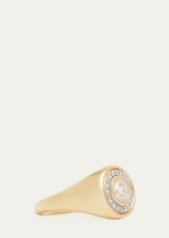 Jamie Wolf18K Yellow and White Gold Bezel Set Round Diamond Ring
