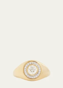 Jamie Wolf18K Yellow and White Gold Bezel Set Round Diamond Ring